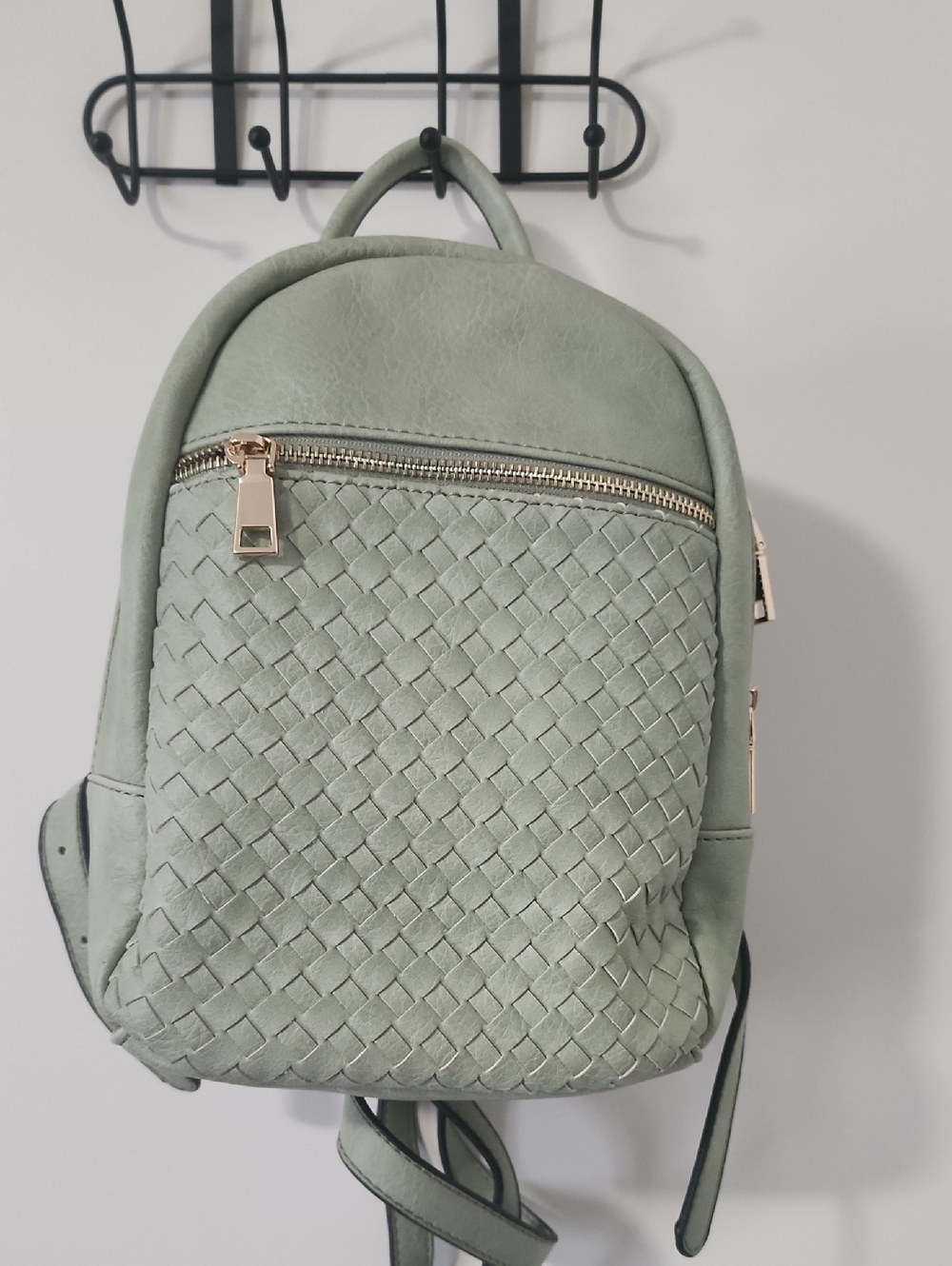 Woven Mini Backpack - Sage Green